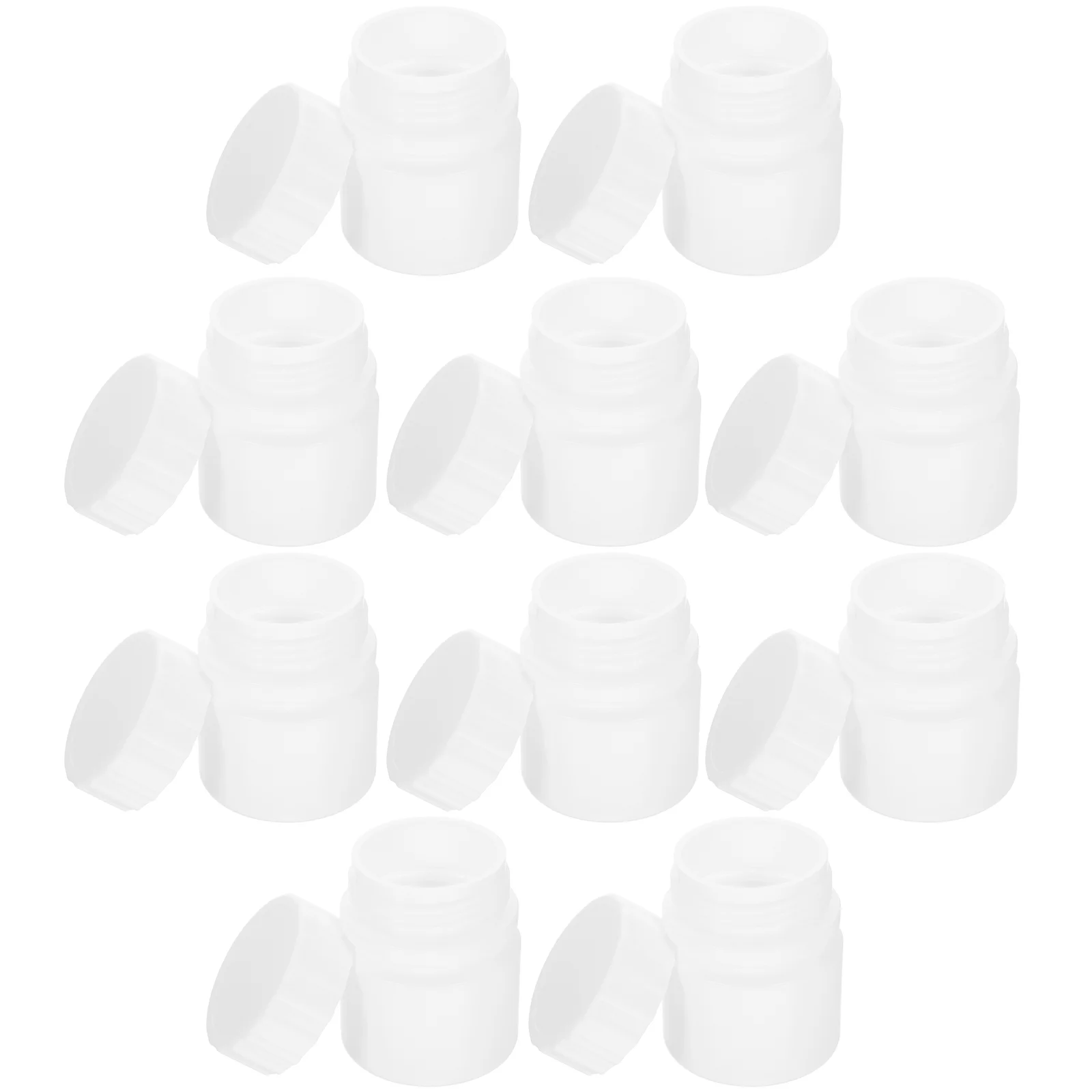 12 stuks 30 ml kleine medicijnfles mini met deksel afdichting opslag organisator hdpe container reizen