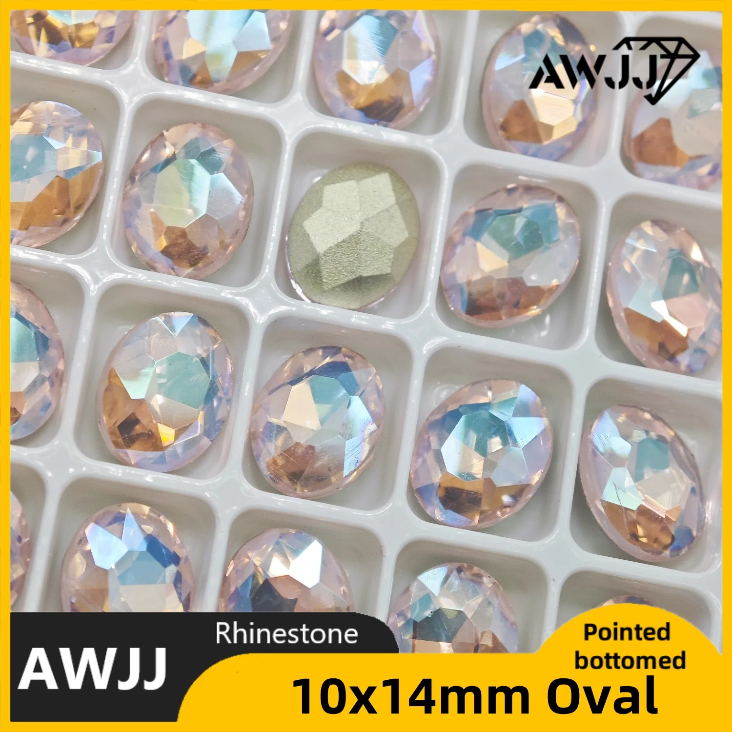 Różowe z Białym Kroplowym Sercem Motyl Wielościenne Szpiczaste Ozdobne Kamienie Szlachetne Uniwersalne Błyszczące Akcesoria do Paznokci