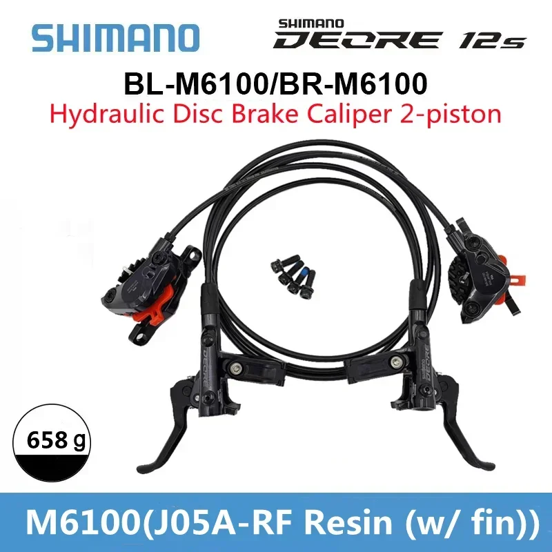 Shimano DEORE M6100 Hydraulic Disc Brake Caliper 2-piston Groupset with M6100 Brake Lever and BR-M6100 Brake Caliper assembled