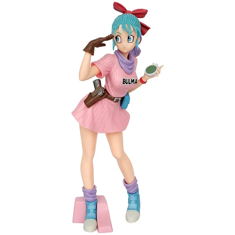 Figura de Anime de Dragon Ball Bulma Girls Series, modelo de posición de pie, adornos de escritorio de Pvc, juguete de animación, regalo de cumpleaños