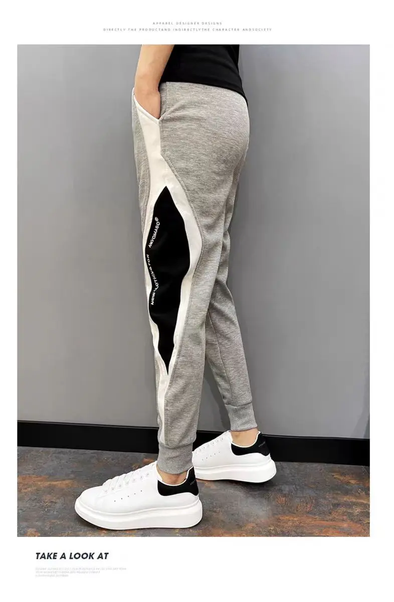 PUAIA Print Men\'s Pants Autumn/Winter New Sport Jogging Trousers Fitness Loose Fit Clothing Solid Color Outfit Streetwear Pants