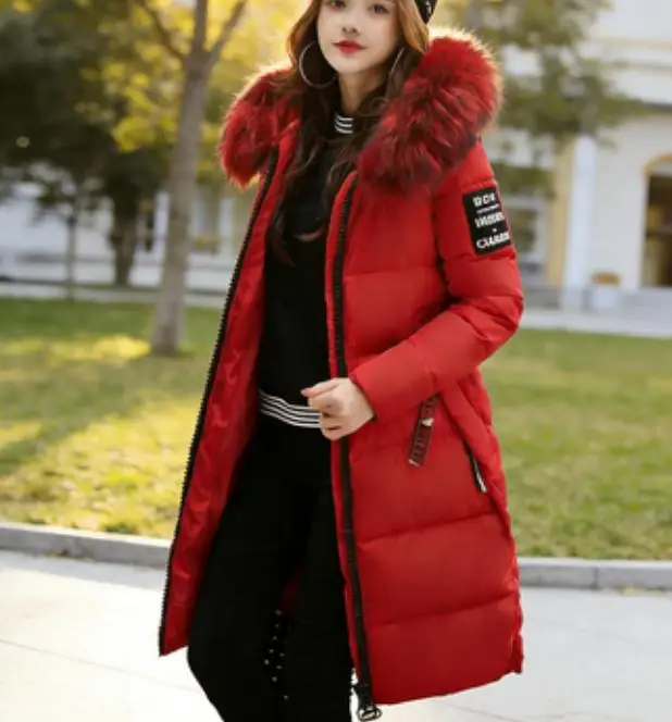 Women Korean-Style Faux Fur Collar Cotton Coat Spring Autumn Winter Minimalist Commuter Thickened Quilted Warm Jacket