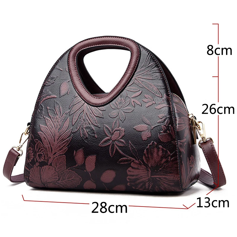 MOTAORA 2024 New Women Shoulder Bag High Quality Leather Top-handle Bags Female Vintage National Style Crossbody Bag For Women