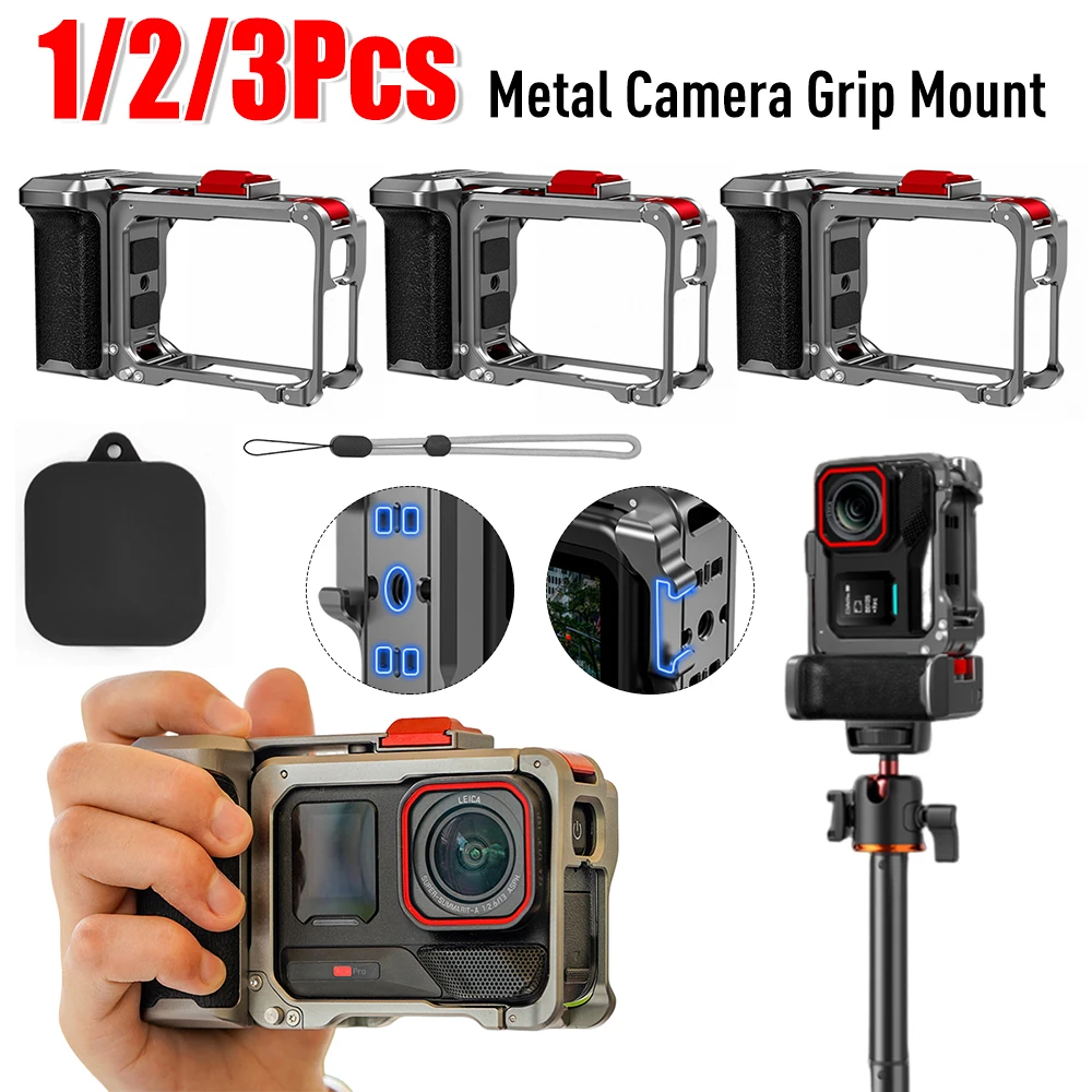 poignee-de-cage-metallique-pour-insta360-ace-pro-xplorer-etui-pour-appareil-photo-antichoc-avec-couvercle-d'objectif-accessoires-de-photographie-de-rue-1-2-3-pieces-﻿