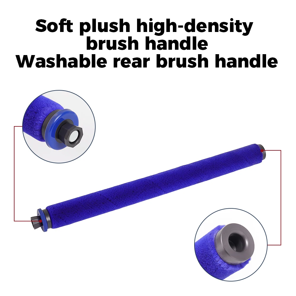 Soft Roller Brush Head Brush Bar For Dyson V6 V7 V8 V10 V11 Vacuum Cleaner Rear Brush Soft Roller Household Cleaning Accessories