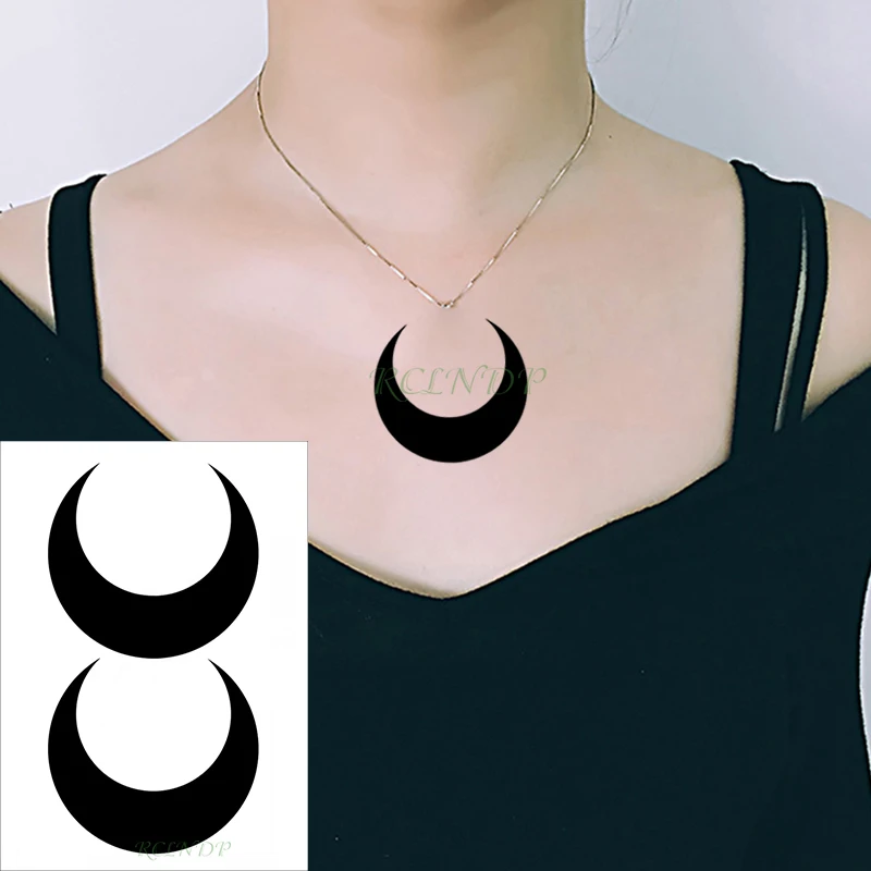 Водостойкая-Временная-тату-наклейка-луна-звезда-планета-маленький-размер-черная-искусственная-татуировка-флеш-тату-руки-ноги-назад-для-детей-мужчин-женщин