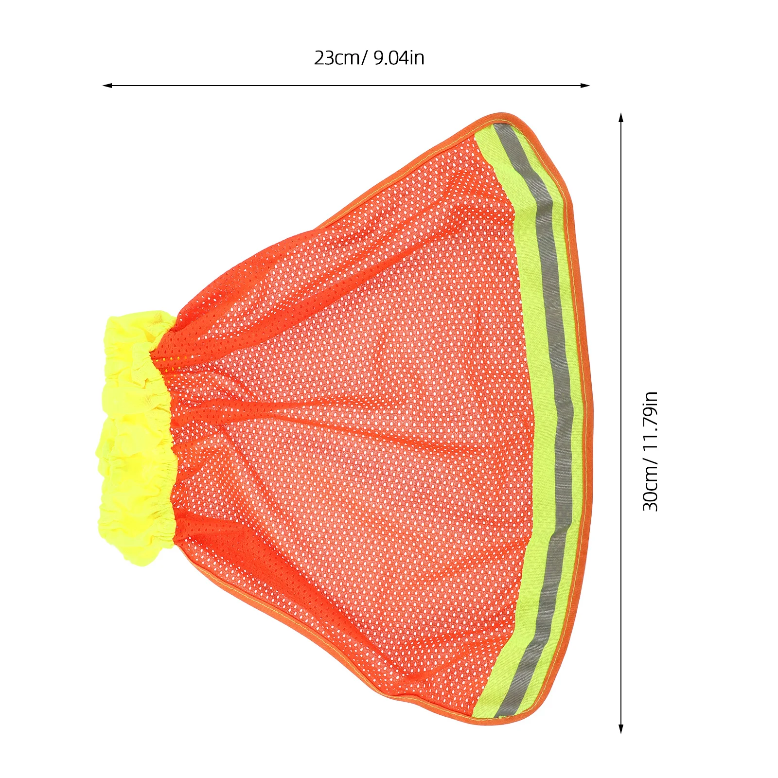 2Pcs Hardhat Sun Shield Cover Reflective Strip Breathable Mesh Protector for Construction Sites Wide Brim Neck Coverage Safety