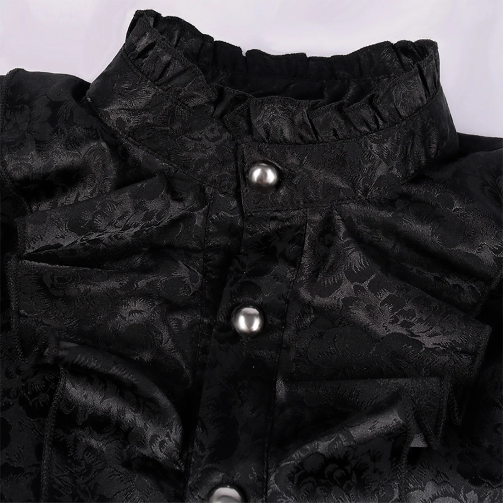 

Medieval Shirt Viking Halloween Costumes Men's Fall Spring Steampunk Cosplay Bandage Long Sleeve Ruffled Shirts Gothic Blouse