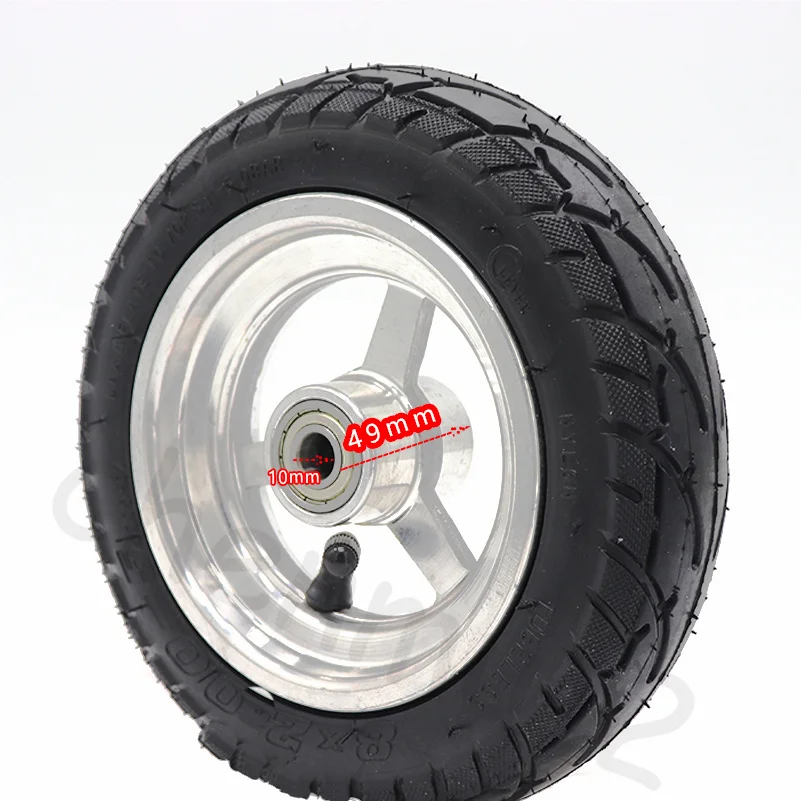 8x2.00 tubeless explosion-proof rubber tire with alloy bearing for Kugoo C3 S3 S2 MINI electric scooter modified parts