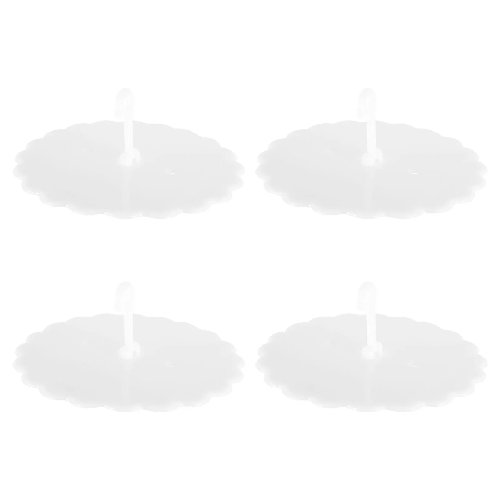 

4pcs Dome Bed Canopy Hooks Adhesive Ceiling Hanger Plastic Replacement Net Mount For Bedroom Home Textile Decor