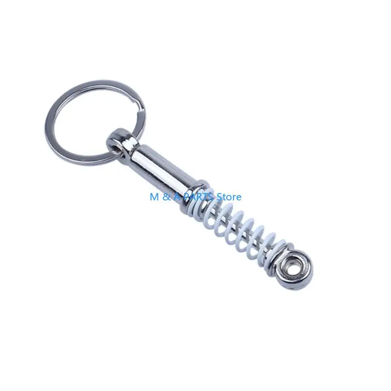 U1JF Driver Gift Keychain with Spring Design Charm Keyring for Auto Theme Carry, Bag Accent Use and Daily Styling