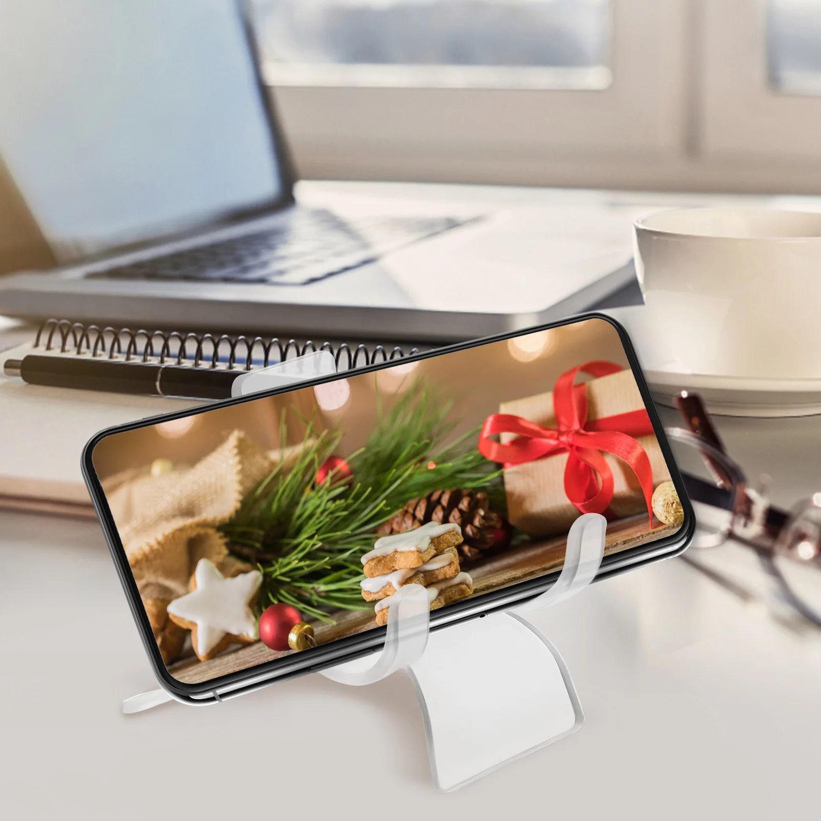 

30Pcs Acrylic Triangle Display Holder Clear Premium Sturdy Stand for Small Collectibles Rock Mineral Phone Mount Home Office