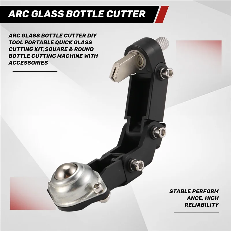 A26F-Arc Glass Bottle Cutter DIY Tool Portable Quick Glass Cutting Kit,Square & Round Bottle Cutting Machine With Accessories