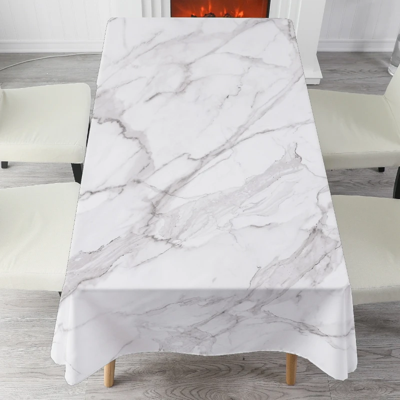 Hot Selling Marble Pattern Tablecloth Home Kitchen Table Decoration Tablecloth Indoor/Outdoor Holiday Party Dinner Supplies