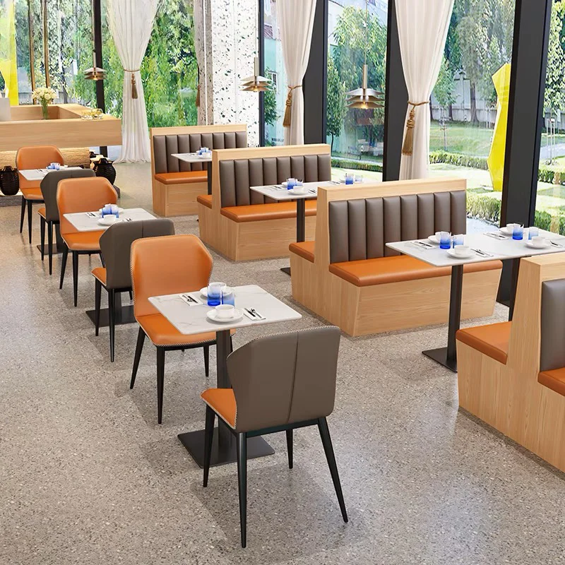 

Wholesale Modern Restaurant Furniture Sets Cafe Fast Food Booth Seating Sofa Dining Tables And Chairs Set