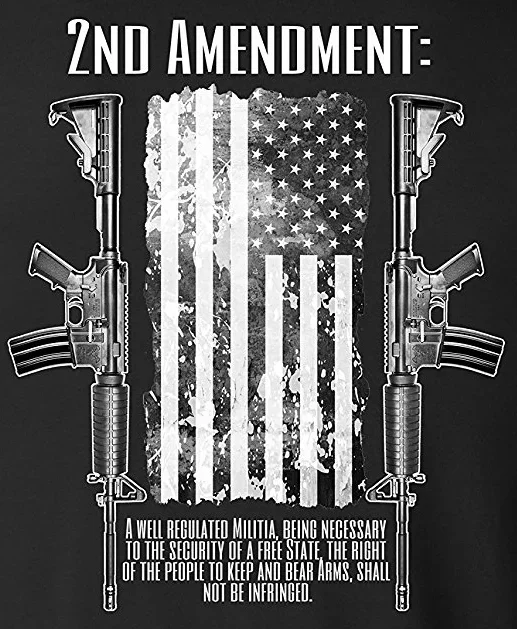 American Flag Gun 2nd Amendment T-Shirt 100% Cotton O-Neck Summer Short Sleeve Casual Mens T-shirt Size S-3XL