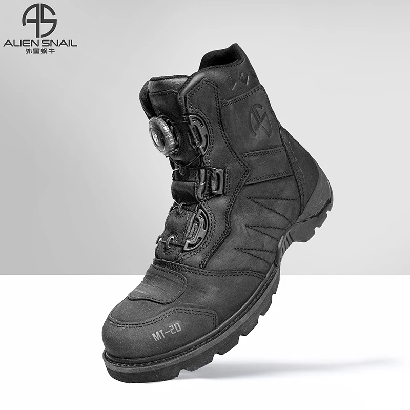 Alien Snail MT-20 Motorcycle Rally Boots Anti-drop Waterproof Riding Shoes Racing Locomotive Riding Boots Four Seasons