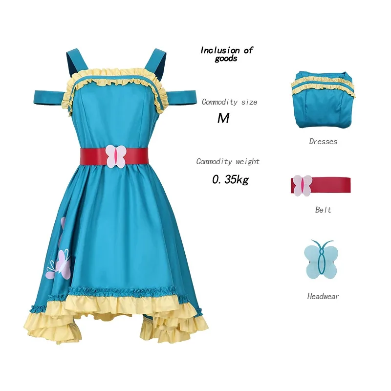 Disfraces de Cosplay humano Fluttershy de Anime, uniforme de juego de rol de vestido y peluca, traje de fiesta de Carnaval de Halloween para mujeres