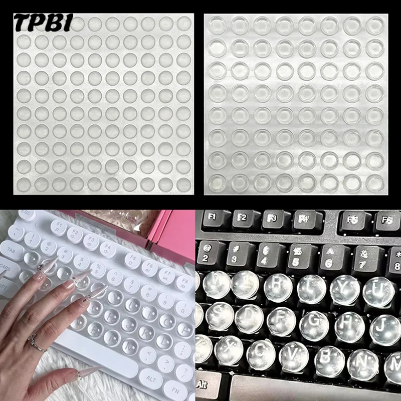 64/100PcsSilicone Keyboard Cover Laptop Keyboard Skin Teclado Mecânico Nail Protector Typing Helper For Long Nails