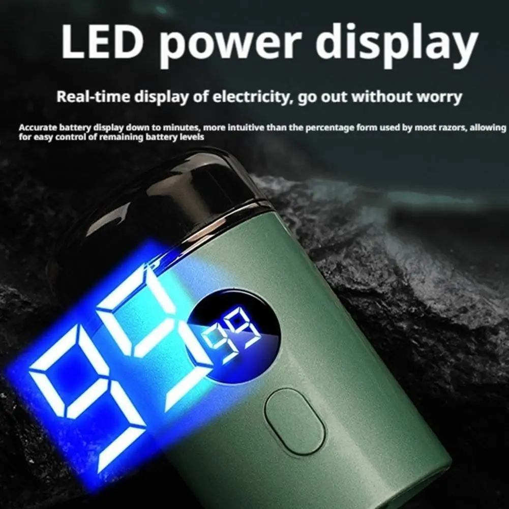 ماكينة حلاقة كهربائية صغيرة قابلة لإعادة الشحن للرجال والنساء - ماكينة حلاقة محمولة مع شاشة LED رقمية USB من النوع C لشحن السيارة والاستخدام المنزلي #6