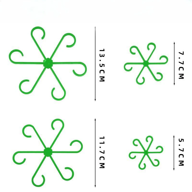 4-Piece Plant Anti-Lodging Support Frame, Green Plant Support/Flower Hydroponic Fixing Frame/Plant Stem Frame/Flower Pot Frame