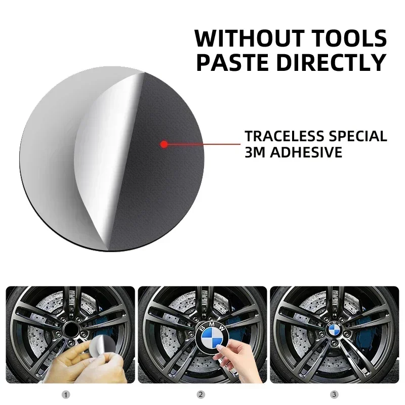 

4pcs 56mm Car Wheel Center Hub Cap Rim Cover Emblem Stickers For BMW E34 E36 E60 E90 E46 E39 E70 F10 F20 F30 X5