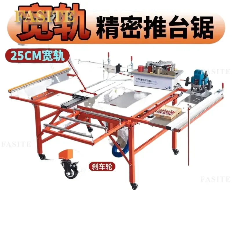 For Woodworking Push Table Saw Precision Track Dust Free Folding Workbench Multi Functional All In One Machine Portable Bench