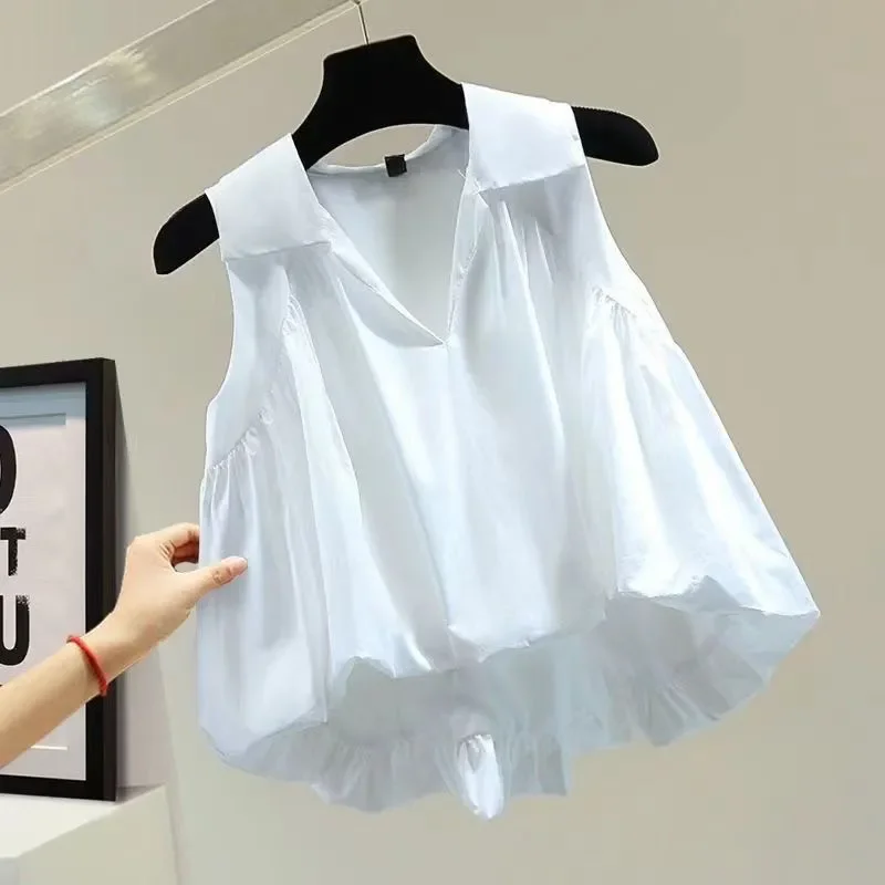 Chemise en mousseline de soie pour femme, chemise à revers, mode coréenne, tempérament d'été, nouveau, 2025