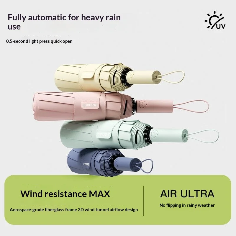 

Extra Large Automatic Umbrella One-click Open Close Windproof Reinforced Ultra-light Foldable for Students Rain Sun