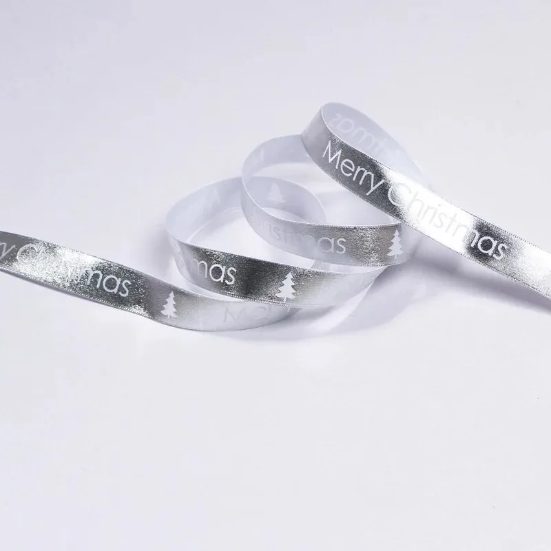 10 Yards/Roll Christmas Ribbon 25mm CartoonRibbons For Christmas Gift Wrapping Yule Decorative Ribbon Handmade Crafts Ornament