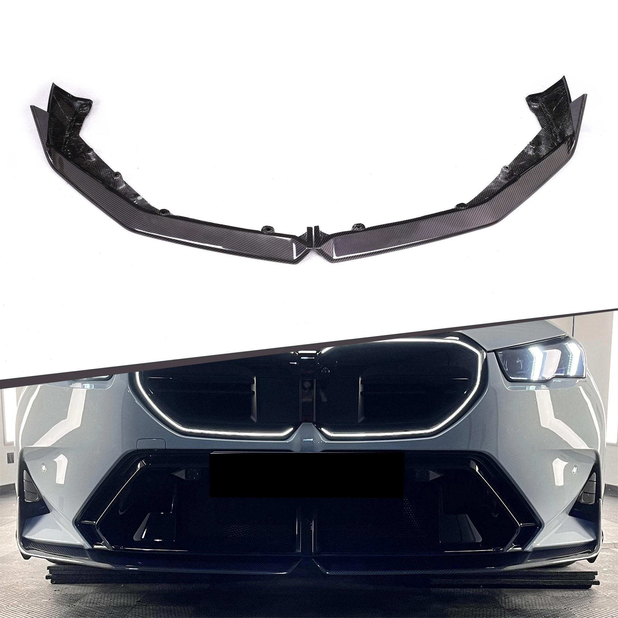 

Передний сплиттер G90 M5 в стиле MP из сухого карбона для BMW G90 M5 Bodykit 2024+