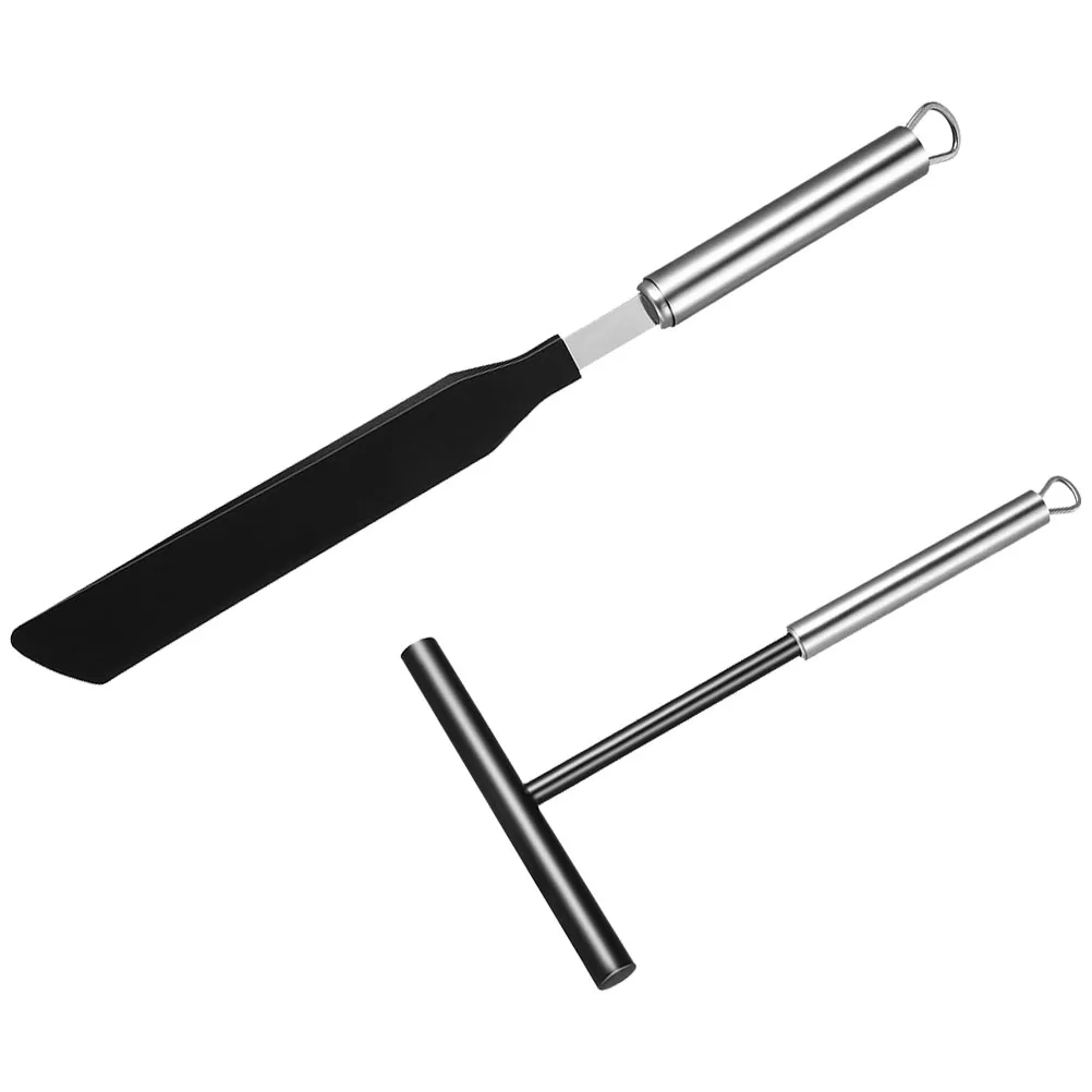 

2 Sets Stainless Steel Cake Frosting Spreader Crepe Spatula Pancake Tools Non Stick Kitchen Set