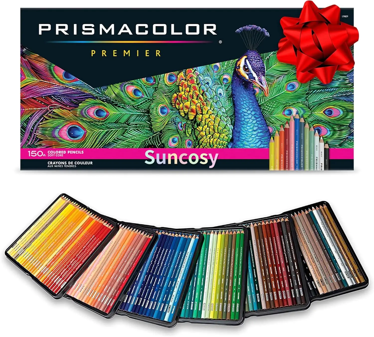 أقلام الرصاص الملونة Prismacolor Premier، قلب فائق النعومة، 72 132 150 عددًا، فائقة النعومة، متينة، ألوان نابضة بالحياة، أصباغ قائمة،