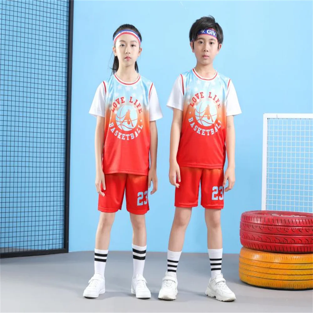 Children's Fake Two-piece Training Suit Moisture Wicking Perspiration Quick Drying Breathable Sports Set