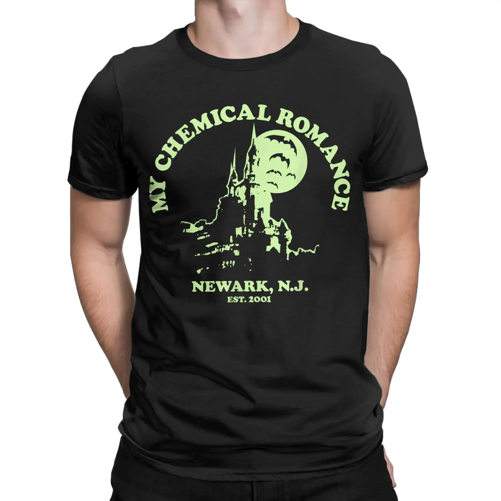 My Chemical Romance Haunted Castle Cotton T Shirt For Men's Summer  T-Shirts O-Neck Fashion Tee Shirt Plus Size Wholesale Tops
