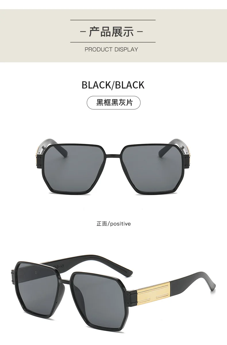 Neue Ankunft Vintage Polygon Sonnenbrille Frauen Männer Quadrat Sonnenbrille Große Brillen Oculos De Sol für Männlich Weiblich Spezielle Geformt – Detail 8