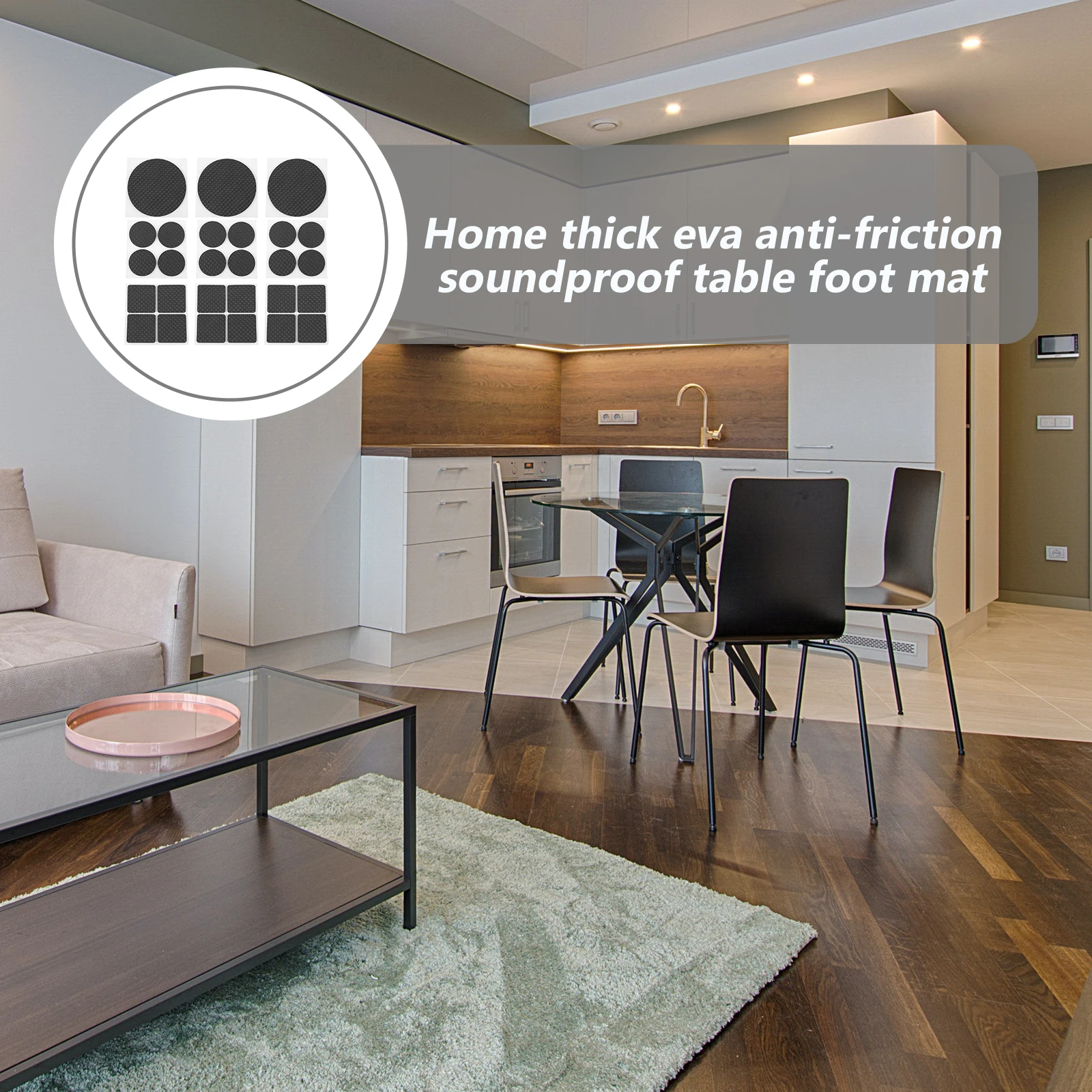 

45Pcs Anti-Friction Table Feet Pads Thickened Eva Furniture Leg Protectors Chair Feet Covers Floor Protection Non-Slip Mute Mat