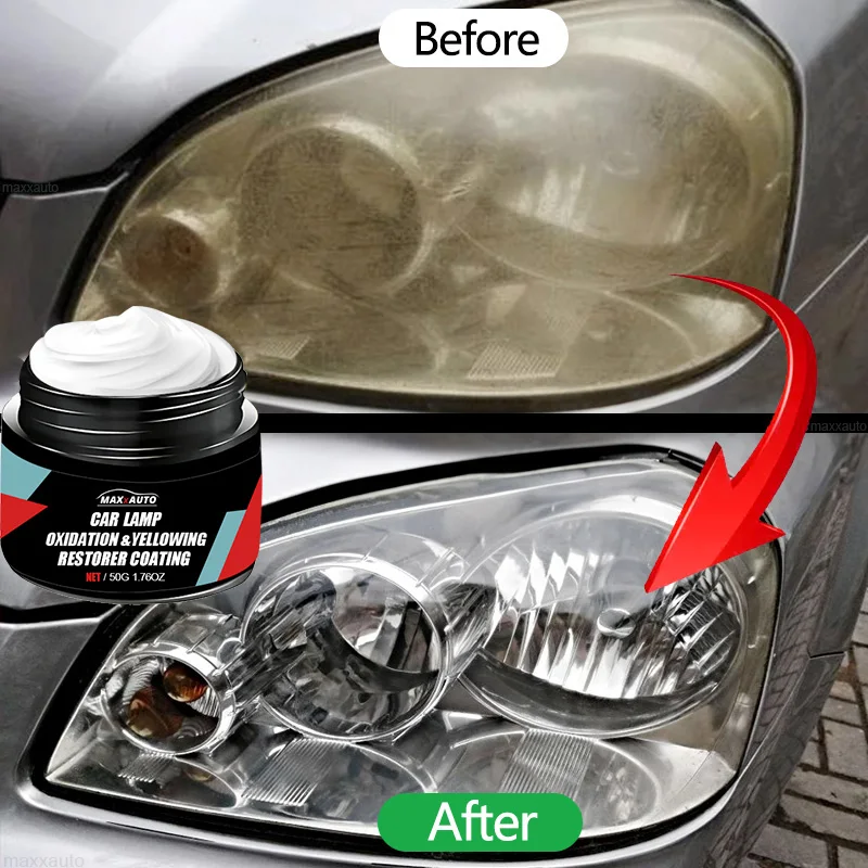 Restauration des phares de voiture, polissage, dissolvant de rayures, réparation, pâte de nettoyage, élimine l'oxydation, liquide de polissage des phares