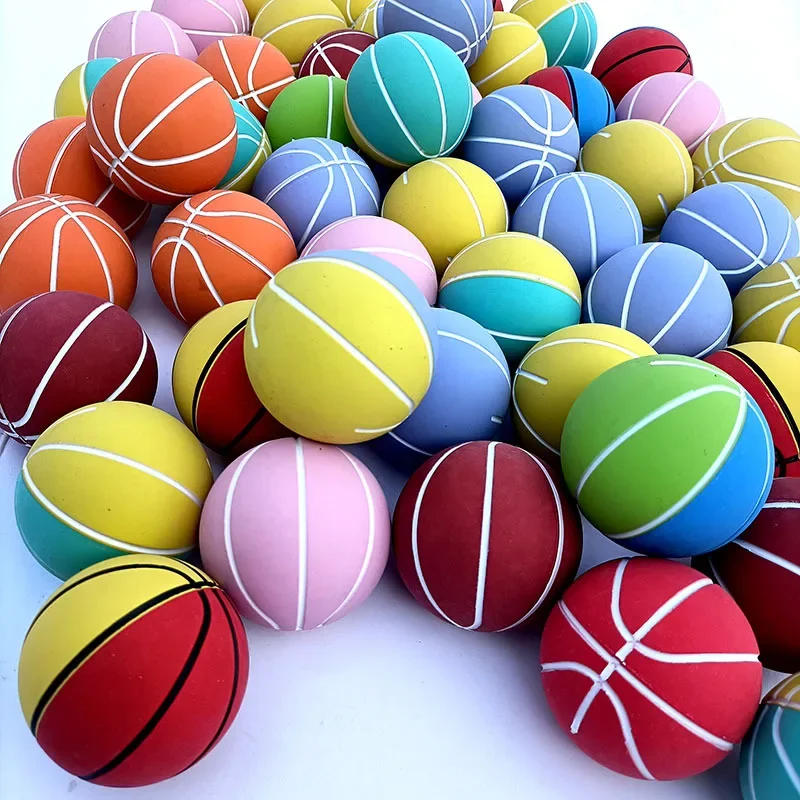 1PC Jump Ball Soft Rubber Basketball Toys Bouncy Balls Baby Outdoor Indoor Sports Toy High Bouncing Anti-Stress for Kids Adults