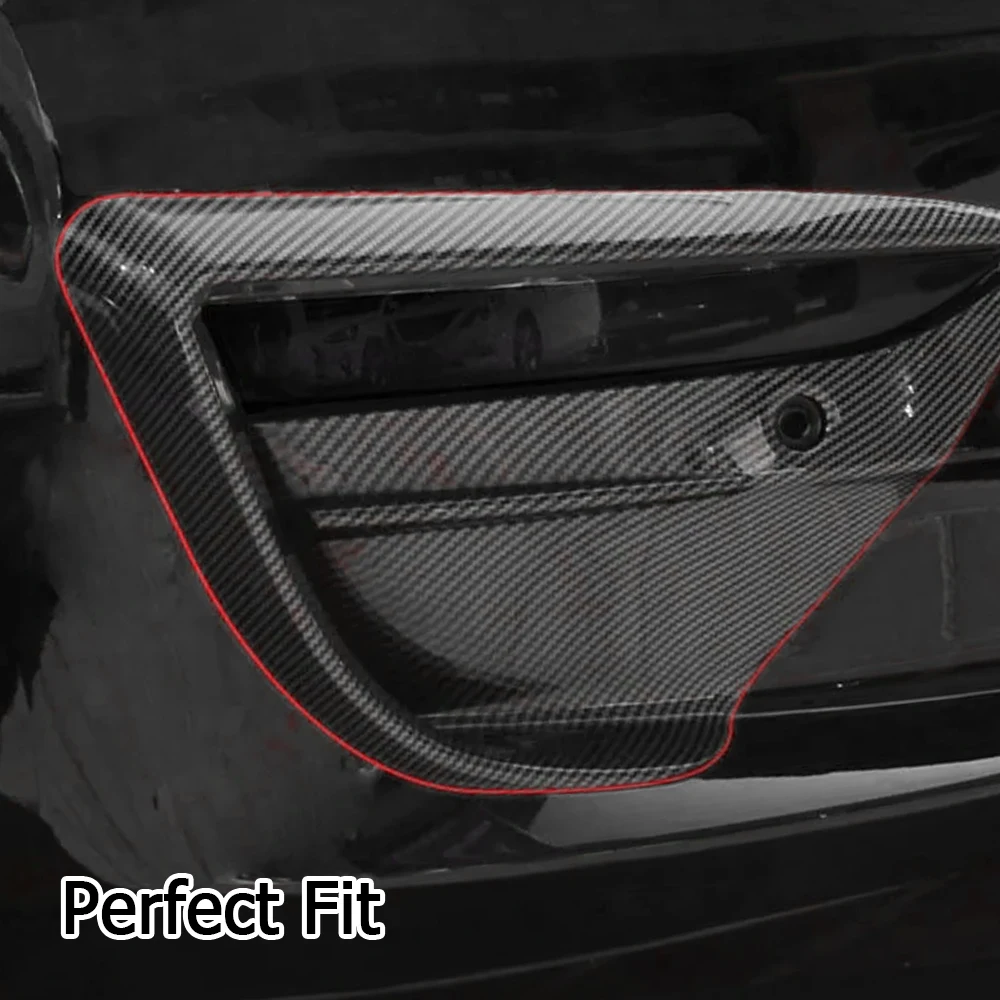 Fendinebbia Spoiler Blade Trim anteriore fendinebbia copertura per sopracciglia per Tesla Model 3 2021-2023 Wind Knife Spoiler Knife telaio