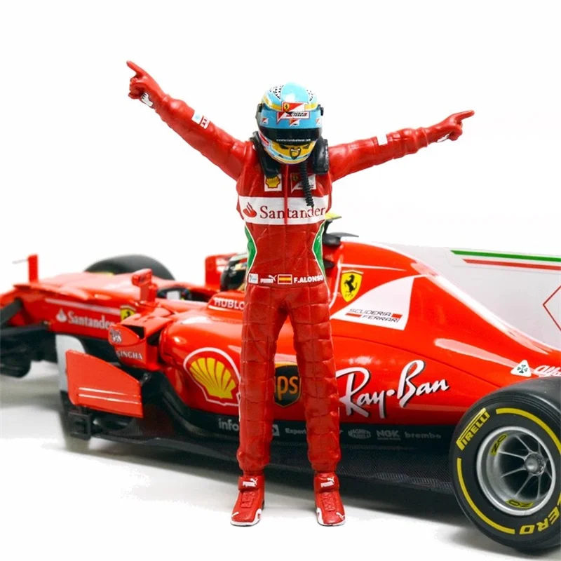 1:18 Scale 1Pcs Resin Model Scene Accessory Spain Winning Racing Vehicle Driver Racer Action Figure Collection Display Toys Fans