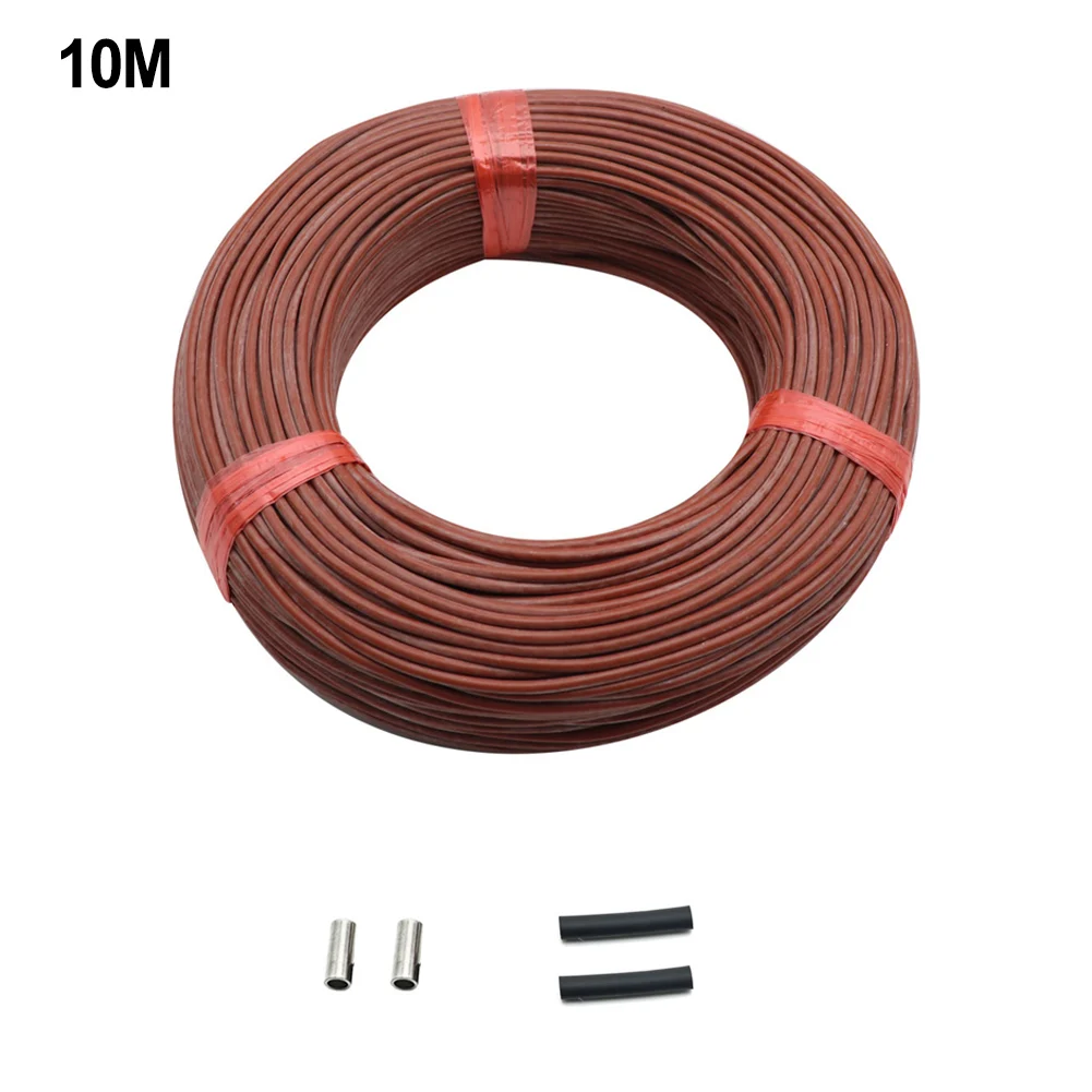 12K Underfloor Heating Cable for Efficient Indoor Heating 3000V High Voltage Test Safe Silicone Rubber Insulation