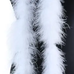 2M Feather Strip Christmas Tree Fluffy Feather Ribbon Craft Costume Fancy Dress Wedding Party Decoration Apparel Sewing Fabric