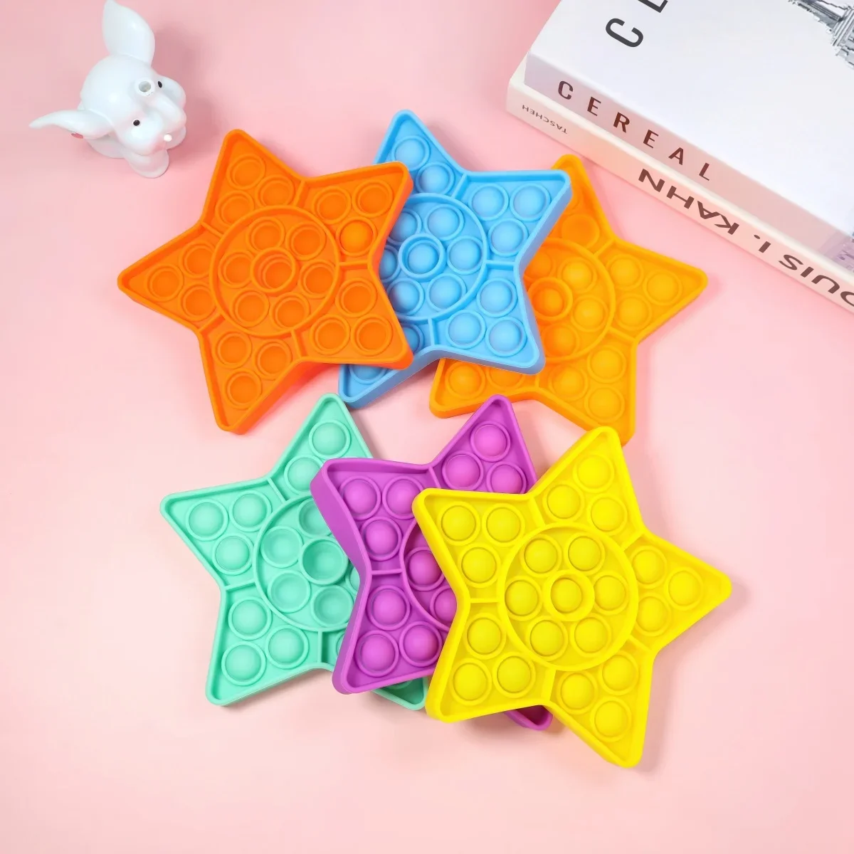 1pc Sensory Fidget Toy Star Bubble Popper Tactile Feedback Stress Relief für alle Altersgruppen (zufällige Farbe)