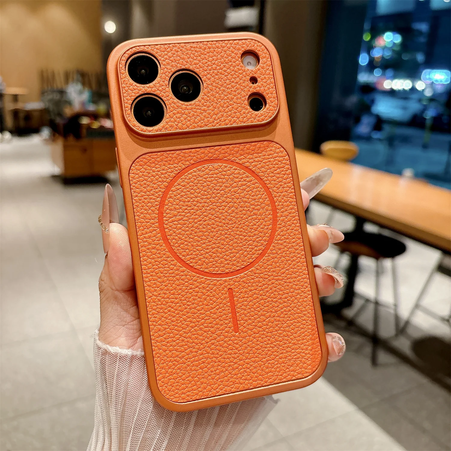 Luxuriöse magnetische kabellose Ladehülle für iPhone 17, 16, 15, 14 Pro Max – MagSafe Bumper Cover für iPhone 17 Air