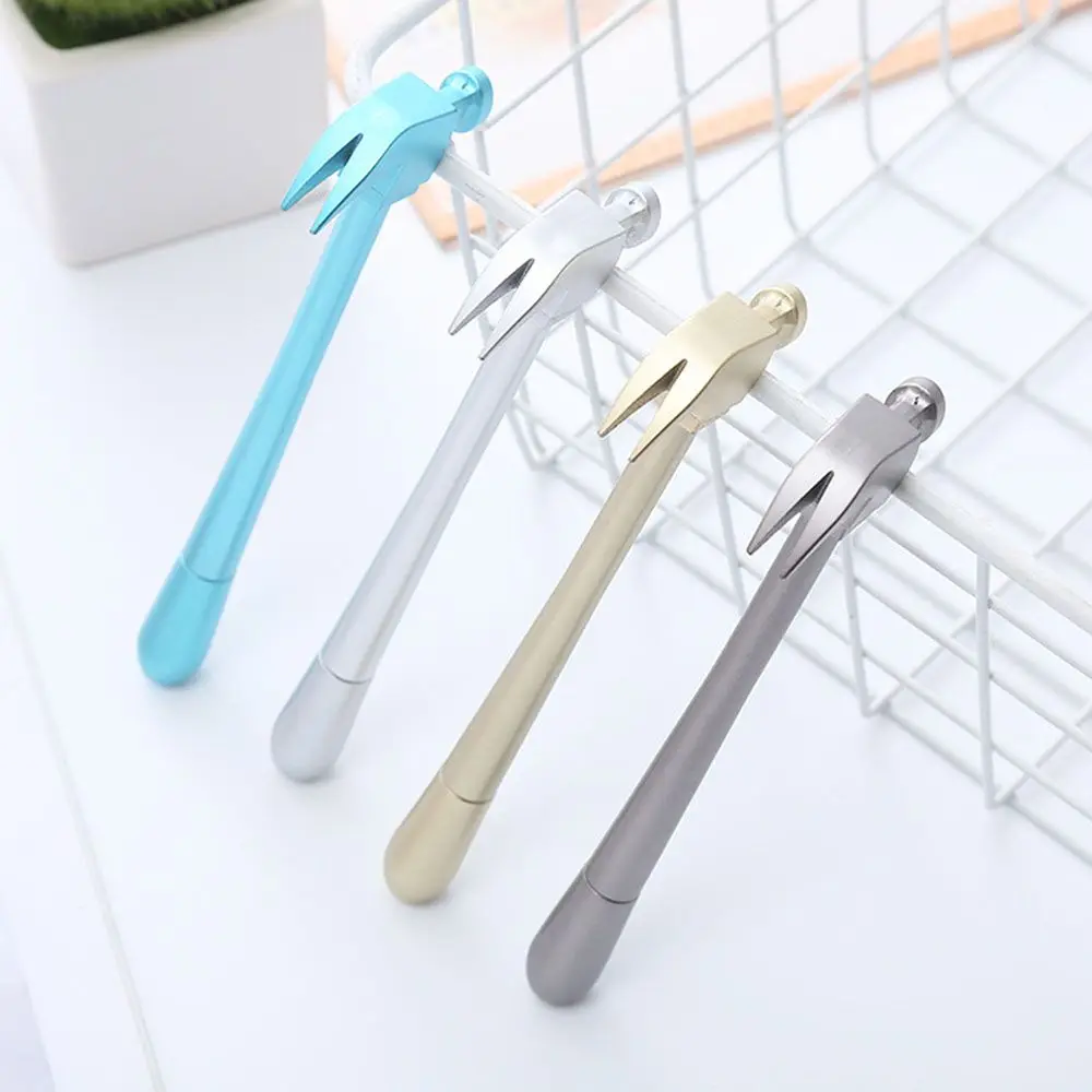 

Ручка-молоток с пайетками для офиса и учебы, канцелярские принадлежности, имитация металла, гелевая ручка для подписи