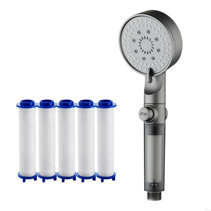 

964E Фильтруя насадка для душа с высоким давлением съемные картриджи для жесткой воды, сэкономить воду осадки для ванной