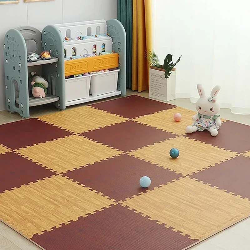 High Grade Wood Grain Foam Floor Mat Is Soft and Durable, Suitable for Baby Game Area Bedroom Splicing Floor Mat 30 * 30cm