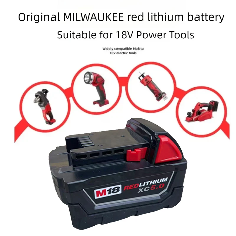 

18V Battery 6Ah Rechargeable Battery For Milwaukee M18 M12 XC Cordless Tools 48-11-2402 48-11-2411 48-11-2401 MIL-12A-LI
