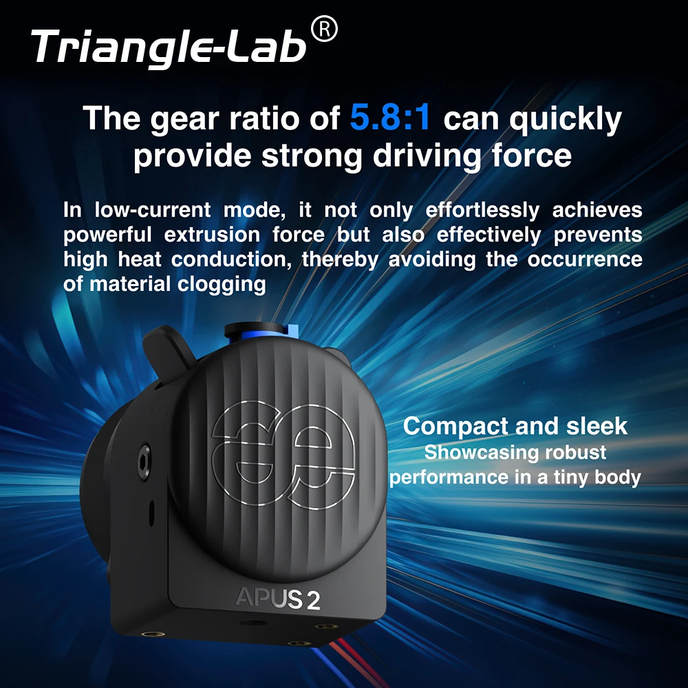 C Trianglelab X PHAET APUS 2 Extruder High-speed and high-torque extrusion greatly improves printing efficiency